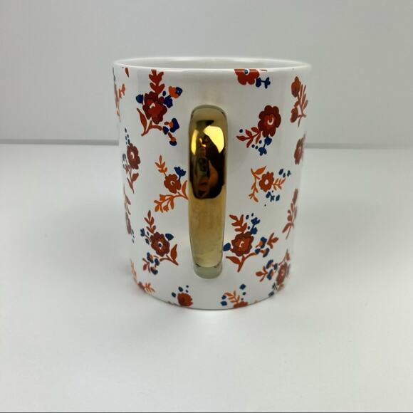 Martha Stewart Fall Floral Dishwasher Safe Coffee Mug with Gold Handle - NWT - Picture 3 of 6